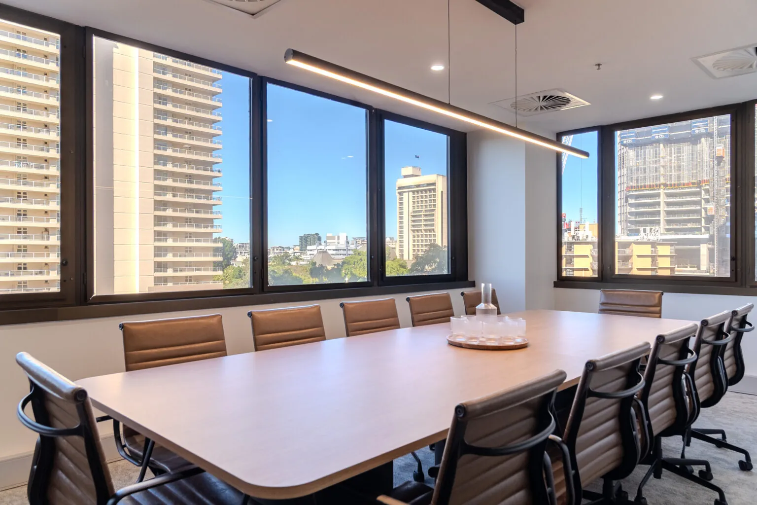 Board room with CBD views