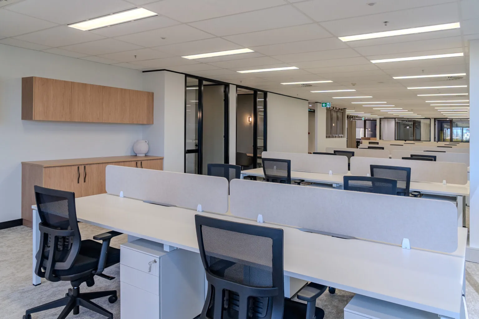 Fitted open plan workspace